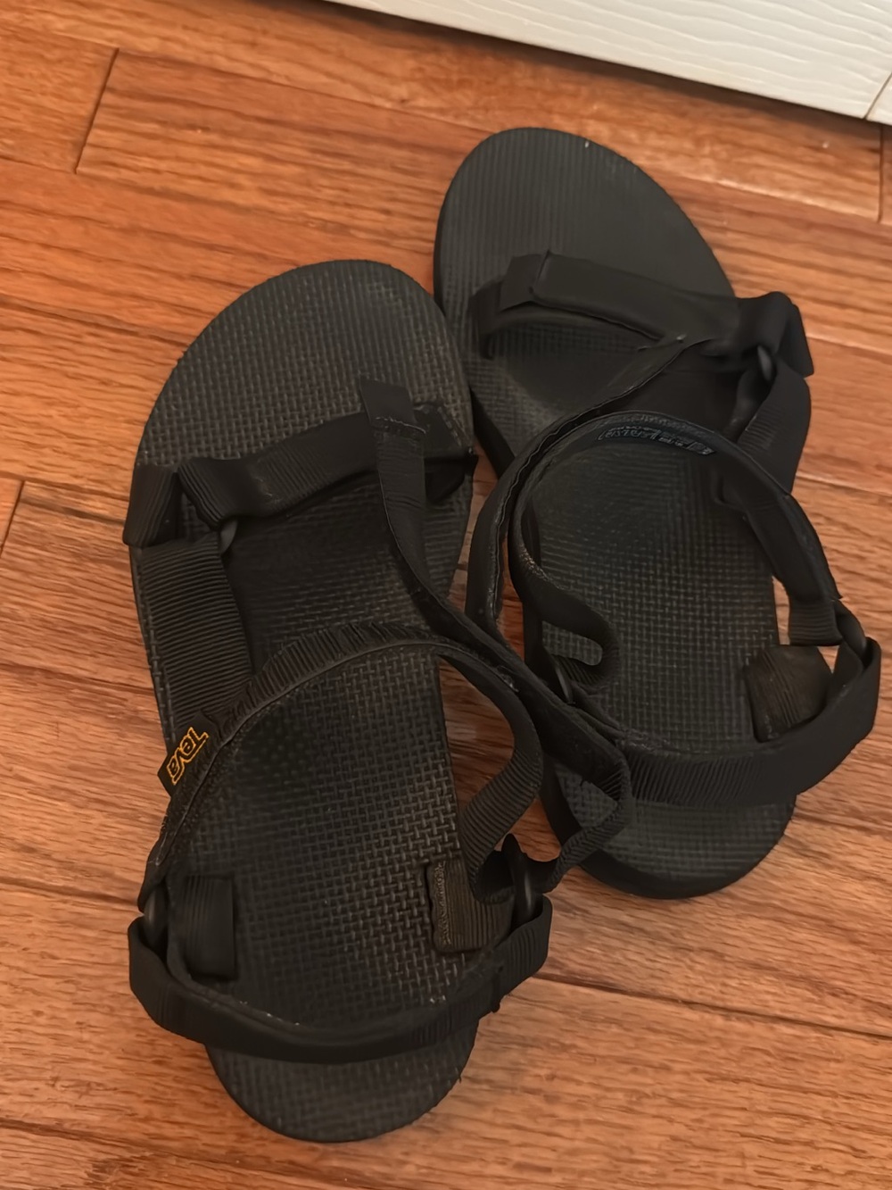 Teva Black Adjustable Strap Sandals